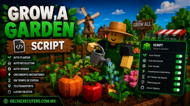Grow a Garden Script para Roblox con funciones de automatización y cultivo